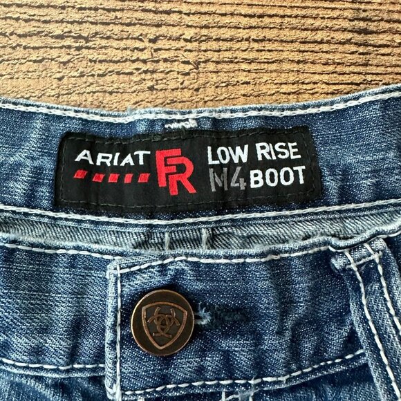 Ariat FR M4 Bootcut Jeans 35x34 Low Rise Flame Resistant Denim - Picture 3 of 10